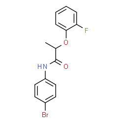 ChemSpider 2D Image | N-(4-Bromophenyl)-2-(2-fluorophenoxy)propanamide | C15H13BrFNO2