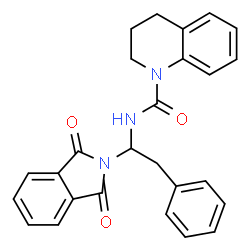 ChemSpider 2D Image | N-[1-(1,3-Dioxo-1,3-dihydro-2H-isoindol-2-yl)-2-phenylethyl]-3,4-dihydro-1(2H)-quinolinecarboxamide | C26H23N3O3