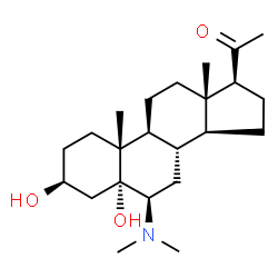 ChemSpider 2D Image | 6beta-(Dimethylamino)-3beta,5-dihydroxy-5alpha-pregnan-20-one | C23H39NO3