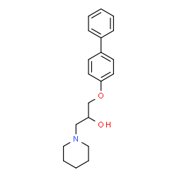 ChemSpider 2D Image | 1-(4-Biphenylyloxy)-3-(1-piperidinyl)-2-propanol | C20H25NO2