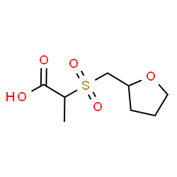 ChemSpider 2D Image | 2-[(Tetrahydro-2-furanylmethyl)sulfonyl]propanoic acid | C8H14O5S