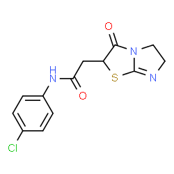 ChemSpider 2D Image | N-(4-Chlorophenyl)-2-(3-oxo-2,3,5,6-tetrahydroimidazo[2,1-b][1,3]thiazol-2-yl)acetamide | C13H12ClN3O2S