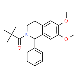 ChemSpider 2D Image | 1-(6,7-Dimethoxy-1-phenyl-3,4-dihydro-2(1H)-isoquinolinyl)-2,2-dimethyl-1-propanone | C22H27NO3