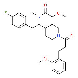ChemSpider 2D Image | N-[2-(4-Fluorophenyl)-1-{1-[3-(2-methoxyphenyl)propanoyl]-4-piperidinyl}ethyl]-2-methoxy-N-methylacetamide | C27H35FN2O4