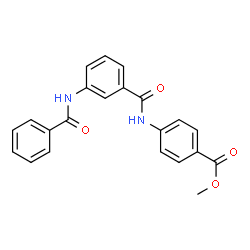 ChemSpider 2D Image | Methyl 4-{[3-(benzoylamino)benzoyl]amino}benzoate | C22H18N2O4