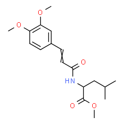 ChemSpider 2D Image | Methyl N-[3-(3,4-dimethoxyphenyl)acryloyl]leucinate | C18H25NO5