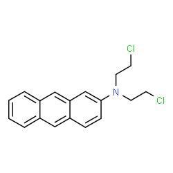 ChemSpider 2D Image | N,N-Bis(2-chloroethyl)-2-anthracenamine | C18H17Cl2N