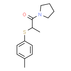 ChemSpider 2D Image | 2-[(4-Methylphenyl)sulfanyl]-1-(1-pyrrolidinyl)-1-propanone | C14H19NOS