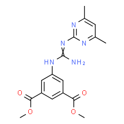 ChemSpider 2D Image | Dimethyl 5-[N'-(4,6-dimethylpyrimidin-2-yl)carbamimidamido]isophthalate | C17H19N5O4