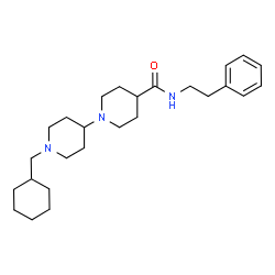 ChemSpider 2D Image | 1'-(Cyclohexylmethyl)-N-(2-phenylethyl)-1,4'-bipiperidine-4-carboxamide | C26H41N3O