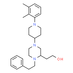 ChemSpider 2D Image | 2-{4-[1-(2,3-Dimethylphenyl)-4-piperidinyl]-1-(2-phenylethyl)-2-piperazinyl}ethanol | C27H39N3O