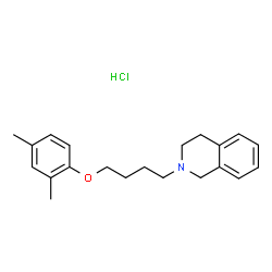 ChemSpider 2D Image | 2-[4-(2,4-Dimethylphenoxy)butyl]-1,2,3,4-tetrahydroisoquinoline hydrochloride (1:1) | C21H28ClNO