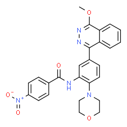 ChemSpider 2D Image | N-[5-(4-Methoxy-1-phthalazinyl)-2-(4-morpholinyl)phenyl]-4-nitrobenzamide | C26H23N5O5