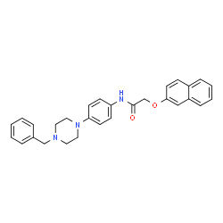 ChemSpider 2D Image | N-[4-(4-Benzyl-1-piperazinyl)phenyl]-2-(2-naphthyloxy)acetamide | C29H29N3O2