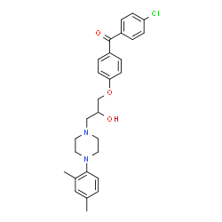 ChemSpider 2D Image | (4-Chlorophenyl)(4-{3-[4-(2,4-dimethylphenyl)-1-piperazinyl]-2-hydroxypropoxy}phenyl)methanone | C28H31ClN2O3