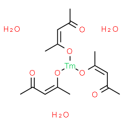 ChemSpider 2D Image | Tris[(3Z)-4-(hydroxy-kappaO)-3-penten-2-onato]thulium trihydrate | C15H27O9Tm