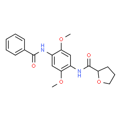 ChemSpider 2D Image | N-[4-(Benzoylamino)-2,5-dimethoxyphenyl]tetrahydro-2-furancarboxamide | C20H22N2O5
