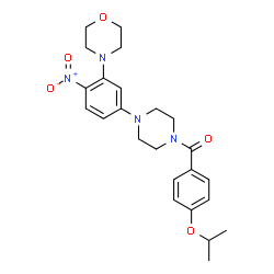 ChemSpider 2D Image | (4-Isopropoxyphenyl){4-[3-(4-morpholinyl)-4-nitrophenyl]-1-piperazinyl}methanone | C24H30N4O5