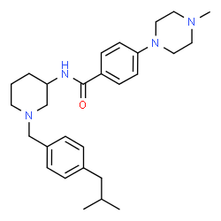 ChemSpider 2D Image | N-[1-(4-Isobutylbenzyl)-3-piperidinyl]-4-(4-methyl-1-piperazinyl)benzamide | C28H40N4O