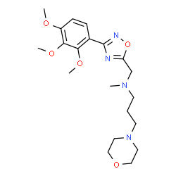 ChemSpider 2D Image | N-Methyl-3-(4-morpholinyl)-N-{[3-(2,3,4-trimethoxyphenyl)-1,2,4-oxadiazol-5-yl]methyl}-1-propanamine | C20H30N4O5