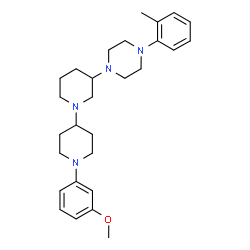 ChemSpider 2D Image | 1'-(3-Methoxyphenyl)-3-[4-(2-methylphenyl)-1-piperazinyl]-1,4'-bipiperidine | C28H40N4O
