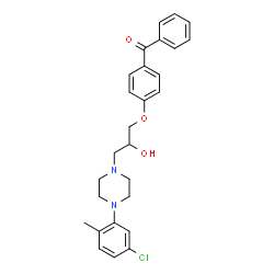 ChemSpider 2D Image | (4-{3-[4-(5-Chloro-2-methylphenyl)-1-piperazinyl]-2-hydroxypropoxy}phenyl)(phenyl)methanone | C27H29ClN2O3