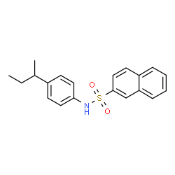ChemSpider 2D Image | N-(4-sec-Butylphenyl)-2-naphthalenesulfonamide | C20H21NO2S