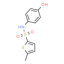 ChemSpider 2D Image | N-(4-Hydroxyphenyl)-5-methyl-2-thiophenesulfonamide | C11H11NO3S2