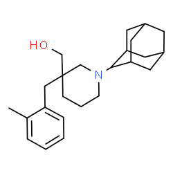 ChemSpider 2D Image | [1-(Adamantan-2-yl)-3-(2-methylbenzyl)-3-piperidinyl]methanol | C24H35NO