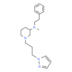 ChemSpider 2D Image | N-Methyl-N-(2-phenylethyl)-1-[3-(1H-pyrazol-1-yl)propyl]-3-piperidinamine | C20H30N4