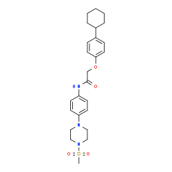 ChemSpider 2D Image | 2-(4-Cyclohexylphenoxy)-N-{4-[4-(methylsulfonyl)-1-piperazinyl]phenyl}acetamide | C25H33N3O4S
