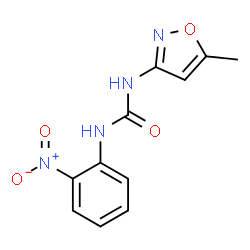 ChemSpider 2D Image | 1-(5-Methyl-1,2-oxazol-3-yl)-3-(2-nitrophenyl)urea | C11H10N4O4