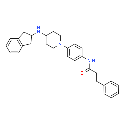 ChemSpider 2D Image | N-{4-[4-(2,3-Dihydro-1H-inden-2-ylamino)-1-piperidinyl]phenyl}-3-phenylpropanamide | C29H33N3O