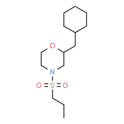 ChemSpider 2D Image | 2-(Cyclohexylmethyl)-4-(propylsulfonyl)morpholine | C14H27NO3S
