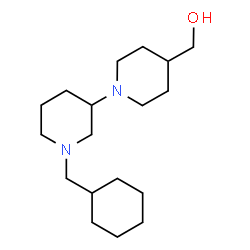 ChemSpider 2D Image | [1'-(Cyclohexylmethyl)-1,3'-bipiperidin-4-yl]methanol | C18H34N2O
