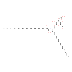 ChemSpider 2D Image | 2-Hydroxy-N-{(4E)-3-hydroxy-1-[(3-O-sulfohexopyranosyl)oxy]-4-octadecen-2-yl}tetracosanamide | C48H93NO12S