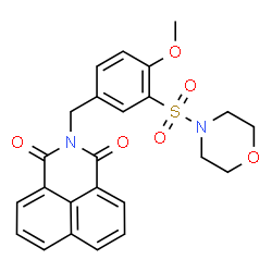 ChemSpider 2D Image | 2-[4-Methoxy-3-(4-morpholinylsulfonyl)benzyl]-1H-benzo[de]isoquinoline-1,3(2H)-dione | C24H22N2O6S
