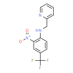 ChemSpider 2D Image | 2-Nitro-N-(2-pyridinylmethyl)-4-(trifluoromethyl)aniline | C13H10F3N3O2