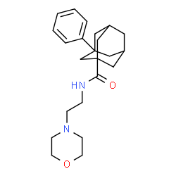 ChemSpider 2D Image | N-[2-(4-Morpholinyl)ethyl]-3-phenyl-1-adamantanecarboxamide | C23H32N2O2