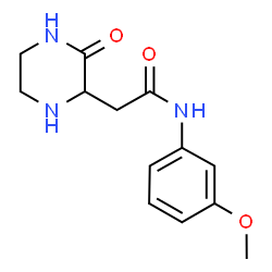 ChemSpider 2D Image | N-(3-Methoxyphenyl)-2-(3-oxo-2-piperazinyl)acetamide | C13H17N3O3