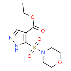 ChemSpider 2D Image | ethyl 3-(morpholine-4-sulfonyl)-1H-pyrazole-4-carboxylate | C10H15N3O5S