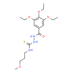 ChemSpider 2D Image | N-(3-Methoxypropyl)-2-(3,4,5-triethoxybenzoyl)hydrazinecarbothioamide | C18H29N3O5S