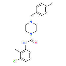 ChemSpider 2D Image | N-(3-Chloro-2-methylphenyl)-4-(4-methylbenzyl)-1-piperazinecarboxamide | C20H24ClN3O