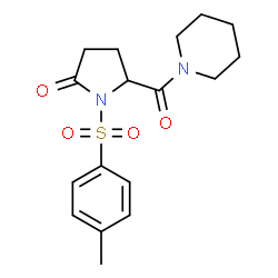 ChemSpider 2D Image | 5-(Piperidine-1-carbonyl)-1-(toluene-4-sulfonyl)-pyrrolidin-2-one | C17H22N2O4S