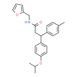 ChemSpider 2D Image | N-(2-Furylmethyl)-3-(4-isopropoxyphenyl)-3-(4-methylphenyl)propanamide | C24H27NO3