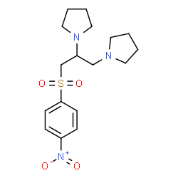 ChemSpider 2D Image | 1,1'-{3-[(4-Nitrophenyl)sulfonyl]-1,2-propanediyl}dipyrrolidine | C17H25N3O4S