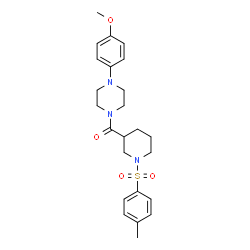 ChemSpider 2D Image | [4-(4-Methoxyphenyl)-1-piperazinyl]{1-[(4-methylphenyl)sulfonyl]-3-piperidinyl}methanone | C24H31N3O4S