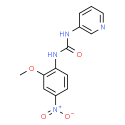 ChemSpider 2D Image | 1-(2-Methoxy-4-nitrophenyl)-3-(3-pyridinyl)urea | C13H12N4O4