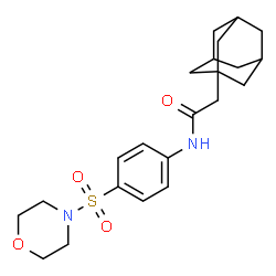 ChemSpider 2D Image | 2-(Adamantan-1-yl)-N-[4-(4-morpholinylsulfonyl)phenyl]acetamide | C22H30N2O4S