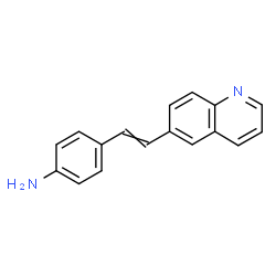 ChemSpider 2D Image | 4-[2-(6-Quinolinyl)vinyl]aniline | C17H14N2